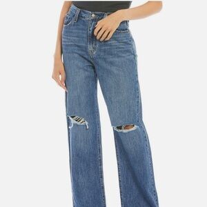 Levi’s High Waisted Straight Distressed Jeans